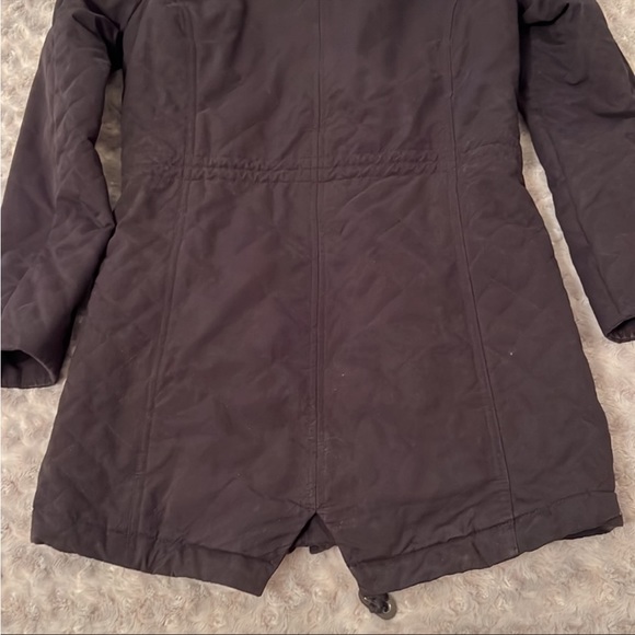 Barbour Black Land Rover Terrain Quilted Parka Size 4 - Picture 10 of 16